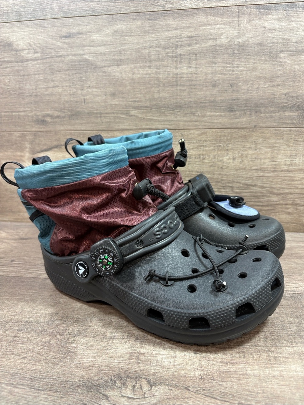 Crocs X Nicole McLaughlin Campsite Classic Clogs Black Shoes Womens 7 See DESC!